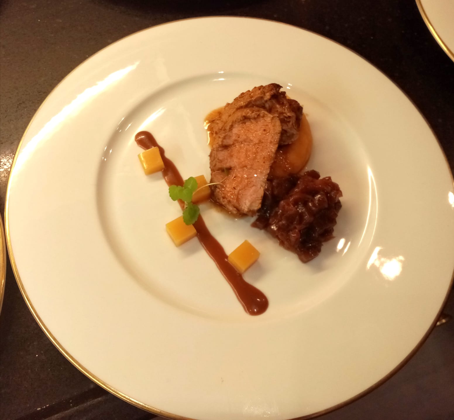 Veau , oignons et potimarrons